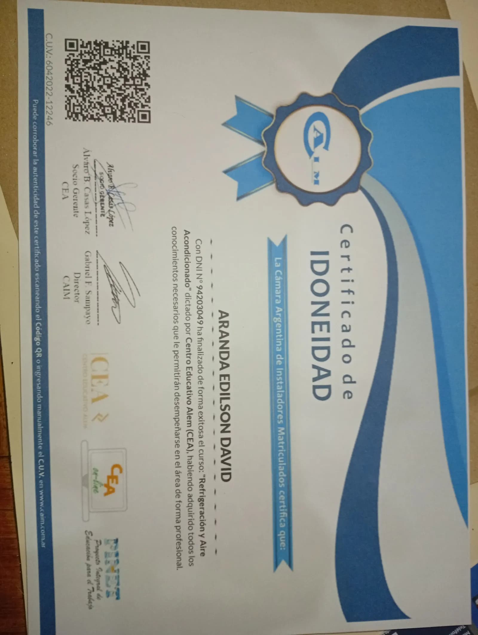 Certificado de Tecniservicios: Certificado técnico en refrigeración